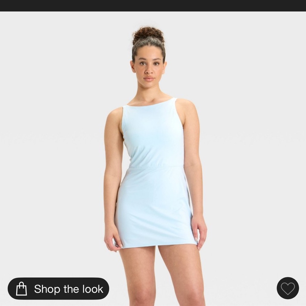 Elegant Light Blue Sleeveless Dress